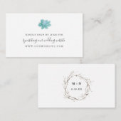Sukkulente monogramm Hochzeit RSVP online Begleitkarte (Vorne/Hinten)