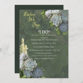 Sukkulente Oberschenkel von blasser Blues und grün Einladung (Vorne/Hinten)