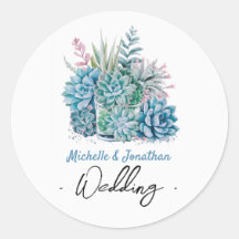 Sukkulente Pflanze Aquarellhochzeit