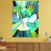 Sukkulente Pflanze Aquarellmalerei Leinwanddruck (Insitu (Wohnzimmer))