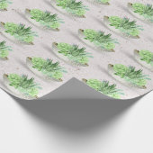 Sukkulente Pflanze auf Terrazzo Geschenkpapier (Ecke)