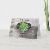 Sukkulente Pflanze Ich habe eine neue Adresse vers Ankündigung (Vorderseite)