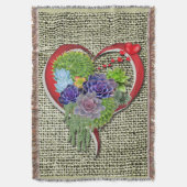 Sukkulente Pflanze im Herzen Decke (Vorderseite Vertikal)