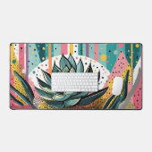 Sukkulente Pflanze mit bunten Punkten Schreibtischunterlage (Tastatur & Maus)