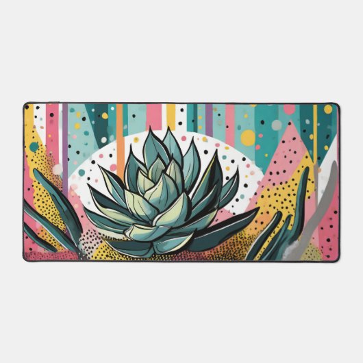 Sukkulente Pflanze mit bunten Punkten Schreibtischunterlage (Vorderseite)