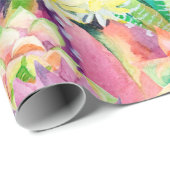 Sukkulente Pflanze und Kakteen-Gartenmuster Geschenkpapier (Rolleneckpunkt)