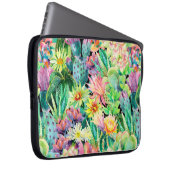 Sukkulente Pflanze und Kakteen-Gartenmuster Laptopschutzhülle (Vorne Rechts)