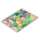 Sukkulente Pflanze und Kakteen-Gartenmuster Notizblock (Linke Seite)