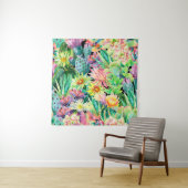 Sukkulente Pflanze und Kakteen-Gartenmuster Wandteppich (Beispiel)