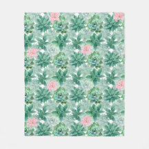 Sukkulente rosa Lilie botanisches Blumenmuster