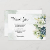 Sukkulente, Rose und grünes Brautparty Dankeskarte (Vorne/Hinten)