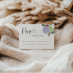 Sukkulente RSVP-Karte Save The Date
