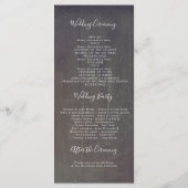 Sukkulente rustikale Hochzeitsprogramme Programm (Rückseite)