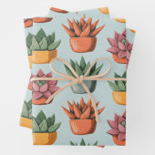 Sukkulente Serenität Geschenkpapier Set (Beispiel)