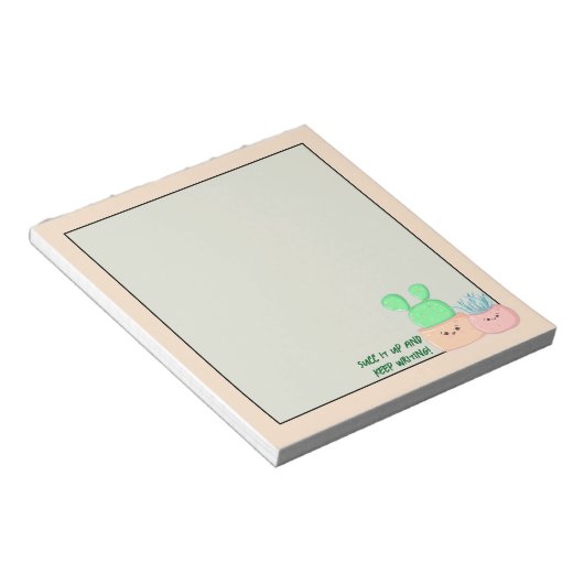 Sukkulente Skripte: Notepad Notizblock (angewinkelt)