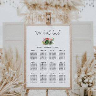 Sukkulente Taco-Bout-Liebe Hochzeitstabelle Poster