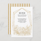 Sukkulente Terrarium Hochzeitskarte Einladung (Vorne/Hinten)