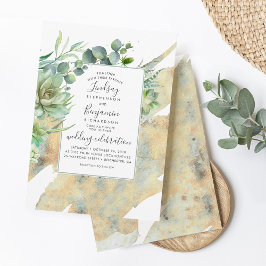 Sukkulente und Goldmedaille Einladung