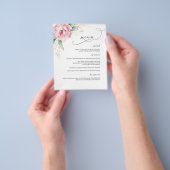 Sukkulente und rosafarbene Blume Hochzeitmenü Eleg Flyer (Gruppe)