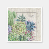 Sukkulente und rustikale Hochzeitssaison ID515 Serviette (Vorderseite)