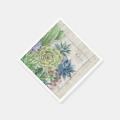 Sukkulente und rustikale Hochzeitssaison ID515 Serviette (Ecke)