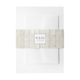 Sukkulente und rustikale Holzhochzeit ID515 Einladungsbanderole