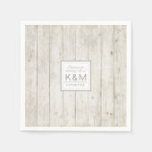 Sukkulente und rustikale Holzhochzeit ID515 Serviette (Vorderseite)