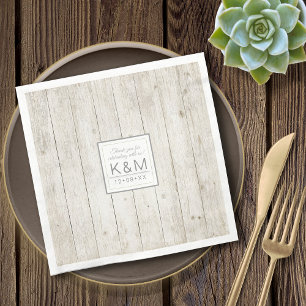 Sukkulente und rustikale Holzhochzeit ID515 Serviette