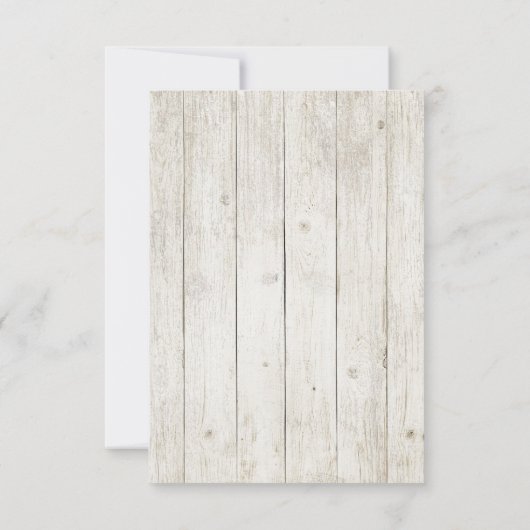 Sukkulente und Rustikale Holzhochzeit RSVP ID515 Karte (Rückseite)