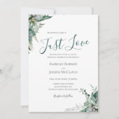 Sukkulente Vegetation | Dunkelgrüne Liebe Hochzeit Einladung (Vorderseite)