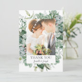 Sukkulente Vegetation | Flat Foto Danke Karte (Stehend Vorderseite)