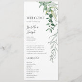 Sukkulente Vegetation | Flat Wedding Program Programm (Vorderseite)
