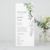 Sukkulente Vegetation | Flat Wedding Program Programm (Stehend Vorderseite)