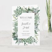 Sukkulente Vegetation | Geflochtenes Hochzeitsprog Programm (Vorderseite)