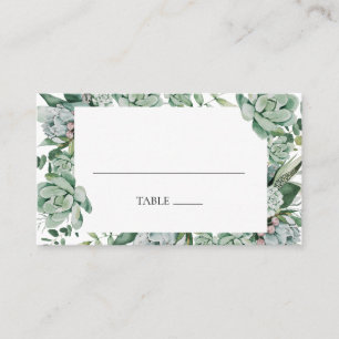 Sukkulente Vegetation Green Flat Wedding Platzka Platzkarte