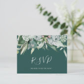 Sukkulente Vegetation | Green Wedding RSVP Postcar Postkarte (Stehend Vorderseite)