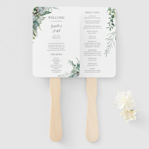 Sukkulente Vegetation   Hochzeitsprogramm Hand Fan Fächer