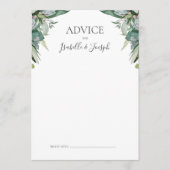 Sukkulente Vegetation | Hochzeitsratgeber Hinweiskarte (Vorderseite)