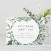 Sukkulente Vegetation | Horizontaler Bereich Save  Save The Date (Stehend Vorderseite)