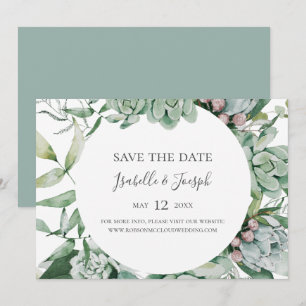 Sukkulente Vegetation   Horizontaler Bereich Save  The Date