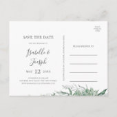 Sukkulente Vegetation | Save the Date Postkarte (Rückseite)