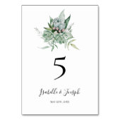 Sukkulente Vegetation | TISCHNUMMER (Rückseite)