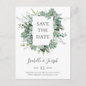 Sukkulente Vegetation | Verblendetes Foto Save the Einladungspostkarte (Vorderseite)