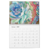 Sukkulente Wasserfarben 12 Monate #4 Kalender (Jan 2027)