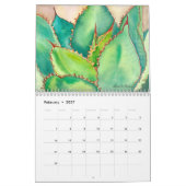 Sukkulente Wasserfarben 12 Monate Kalender (Feb 2027)