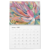 Sukkulente Wasserfarben 12 Monate Kalender (Jan 2027)