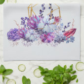 Sukkulente Wasserfarben Gute Mutterküche Geschirrtuch (Gefaltet)