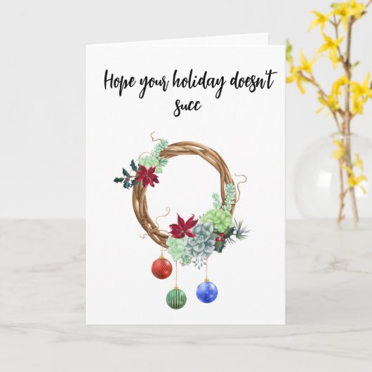 Sukkulente Weihnachtskarte Karte (Gelbe Blume)