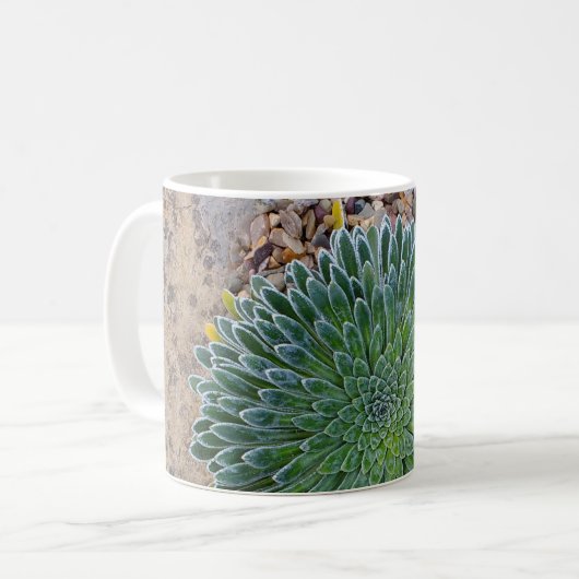 Sukkulente Wüste-Pflanze Kaffeetasse (Vorderseite Links)