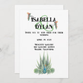 Sukkulente Wüstenhochzeit Einladung (Vorne/Hinten)